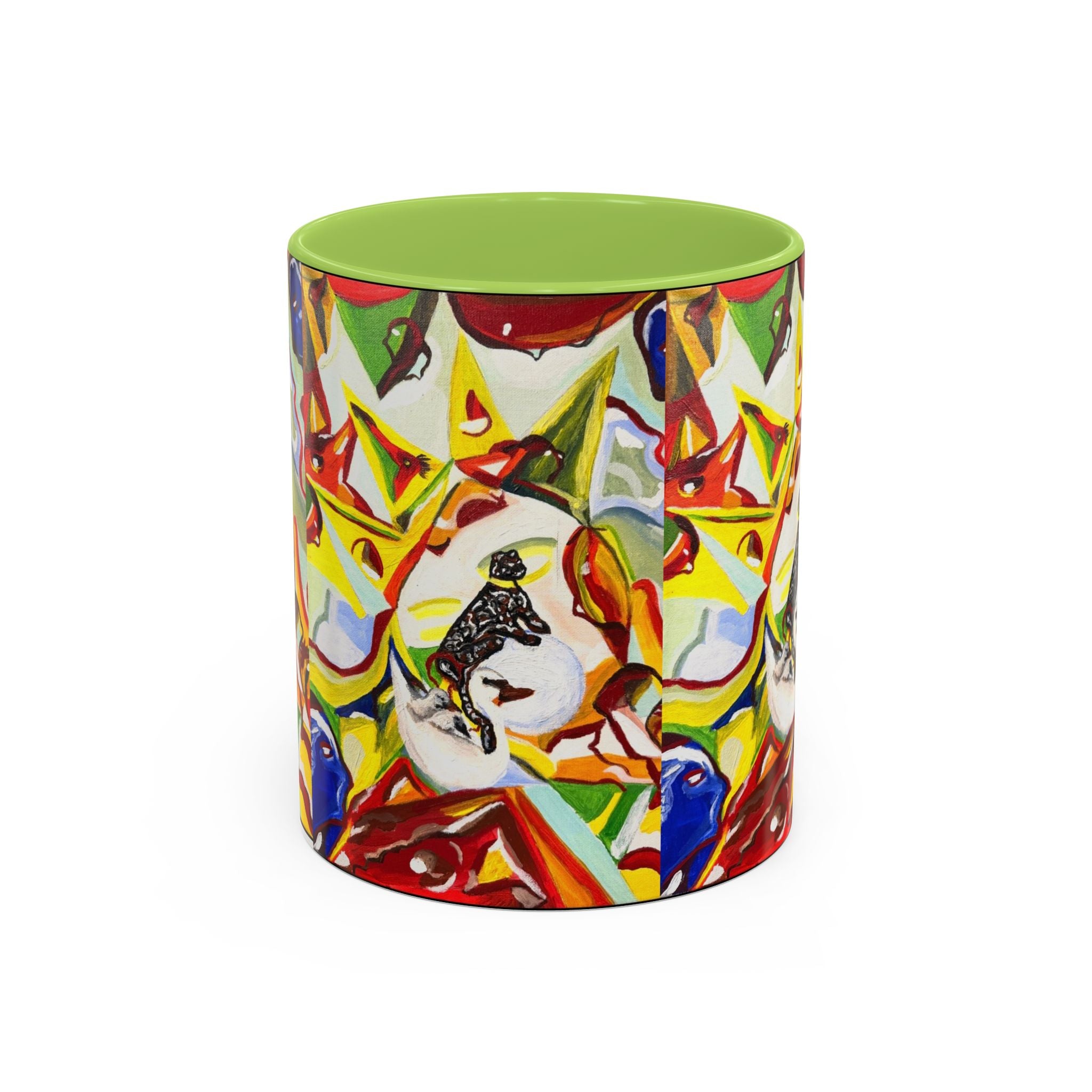 Abstract Colorful Art Coffee Mug — Vibrant Geometric Pattern