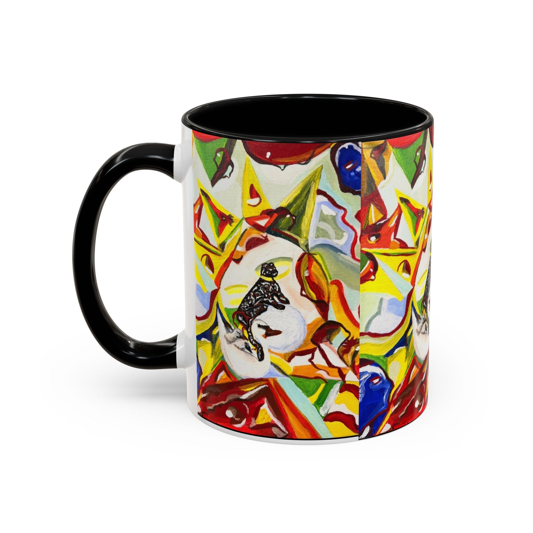 Abstract Colorful Art Coffee Mug — Vibrant Geometric Pattern