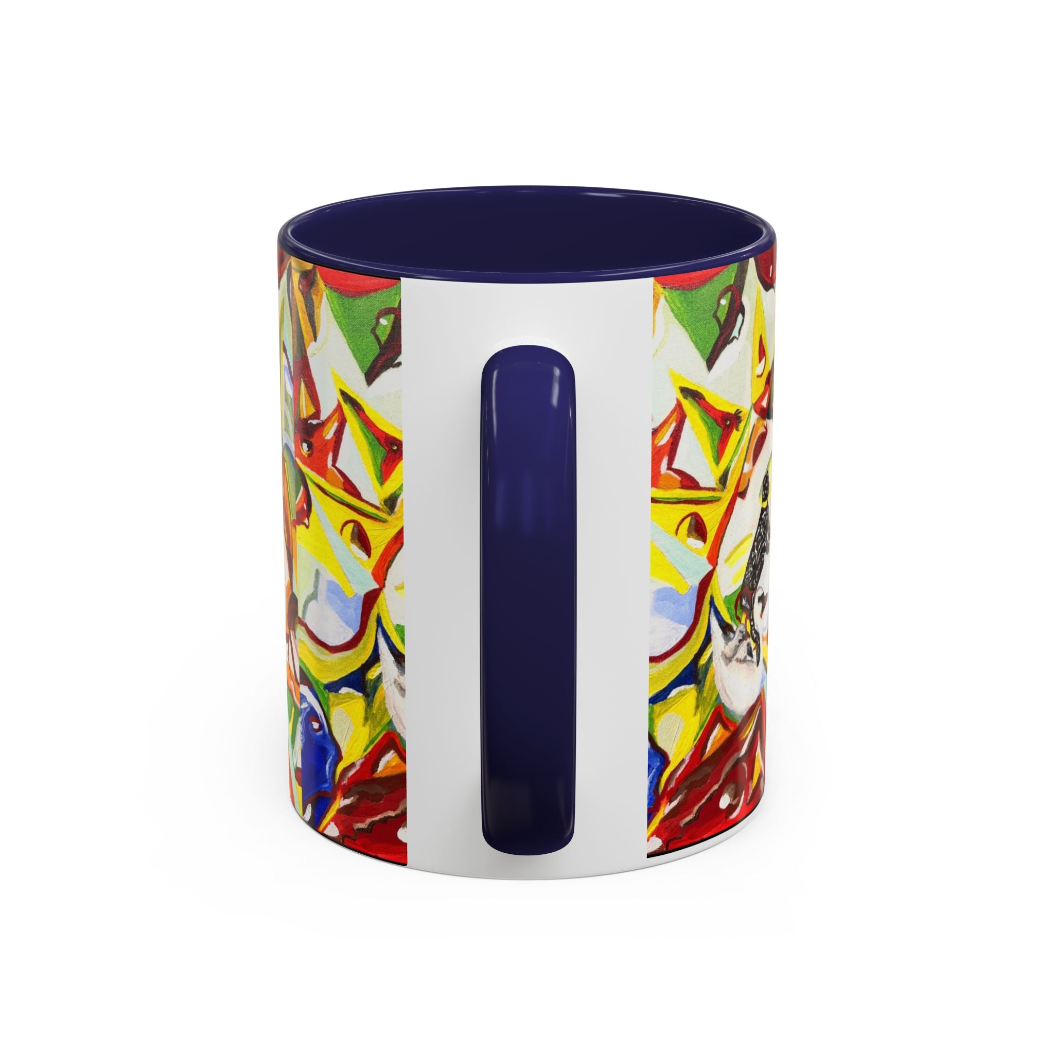 Abstract Colorful Art Coffee Mug — Vibrant Geometric Pattern