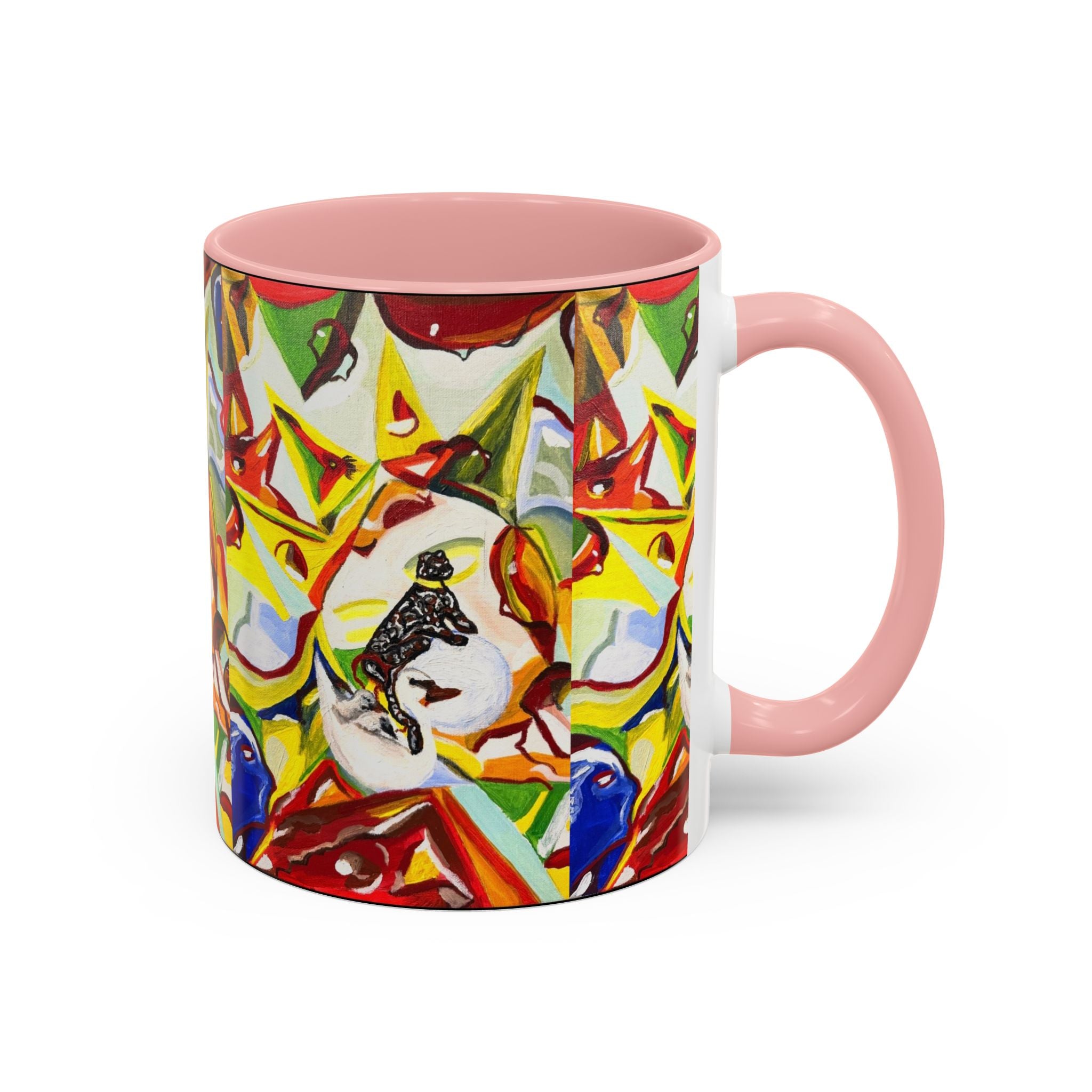 Abstract Colorful Art Coffee Mug — Vibrant Geometric Pattern