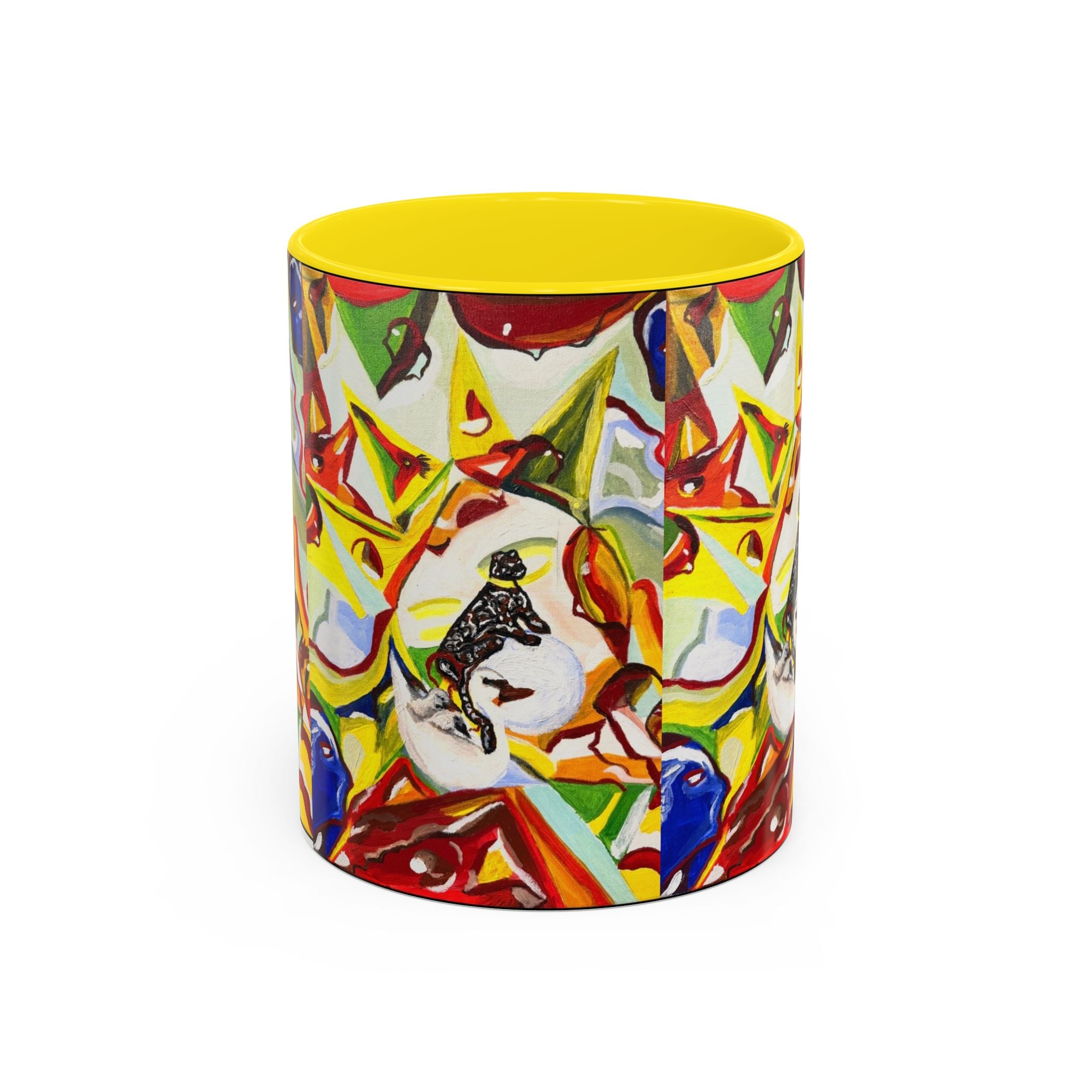 Abstract Colorful Art Coffee Mug — Vibrant Geometric Pattern