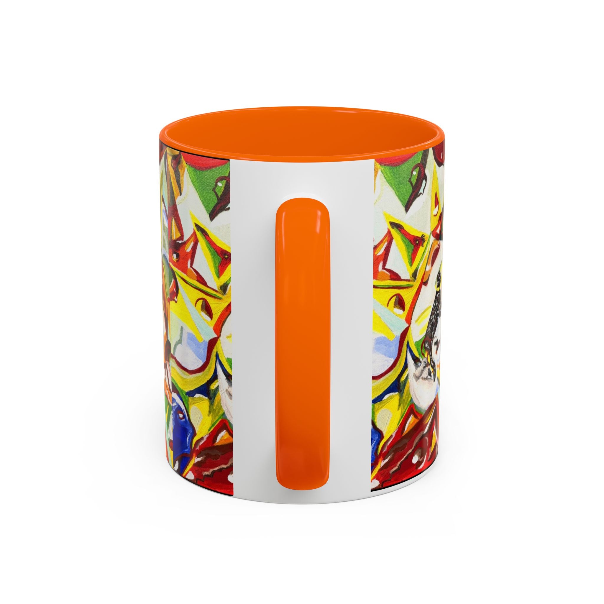 Abstract Colorful Art Coffee Mug — Vibrant Geometric Pattern