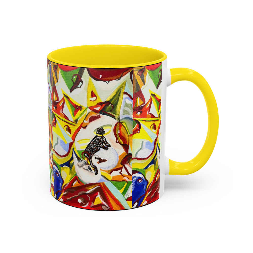 Abstract Colorful Art Coffee Mug — Vibrant Geometric Pattern