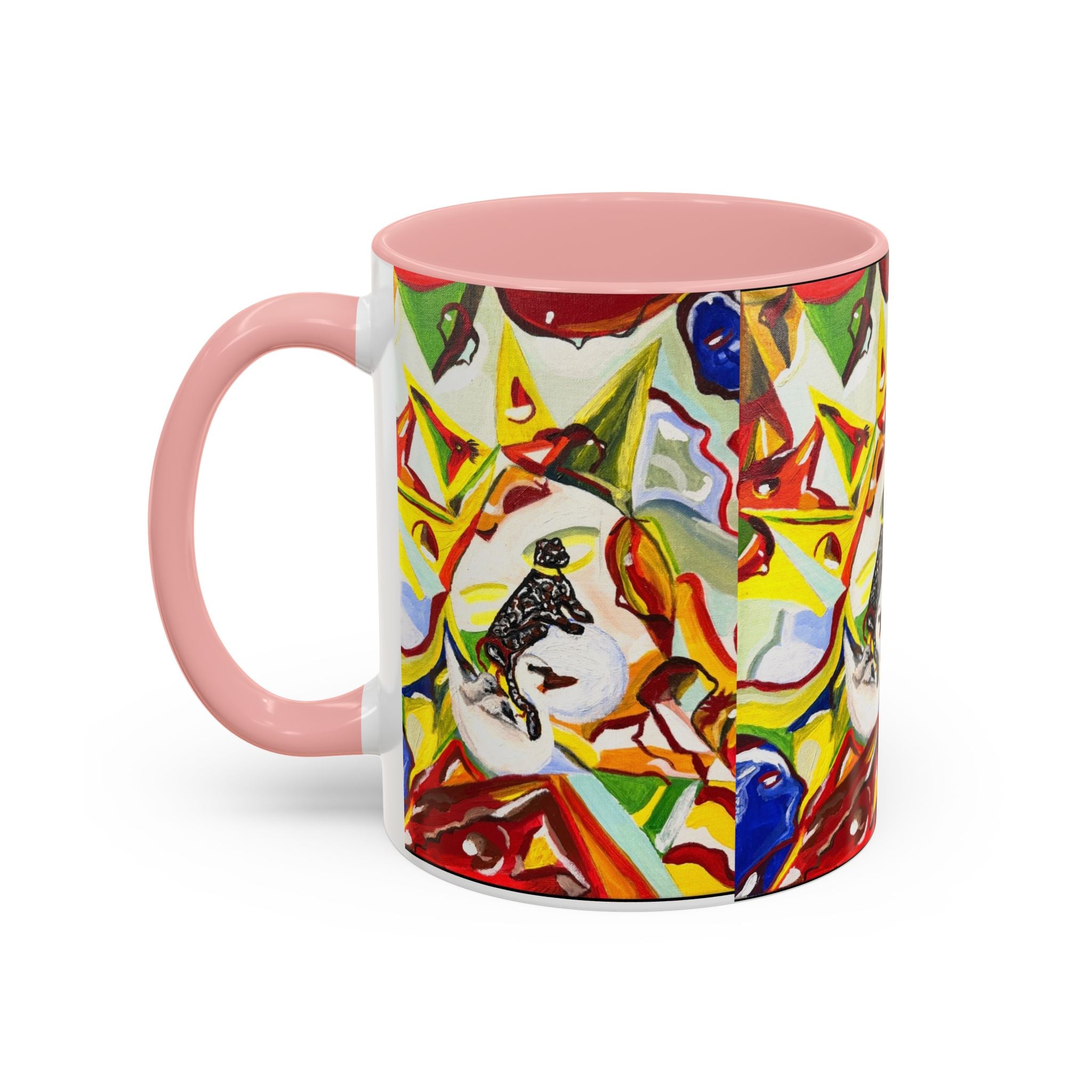Abstract Colorful Art Coffee Mug — Vibrant Geometric Pattern
