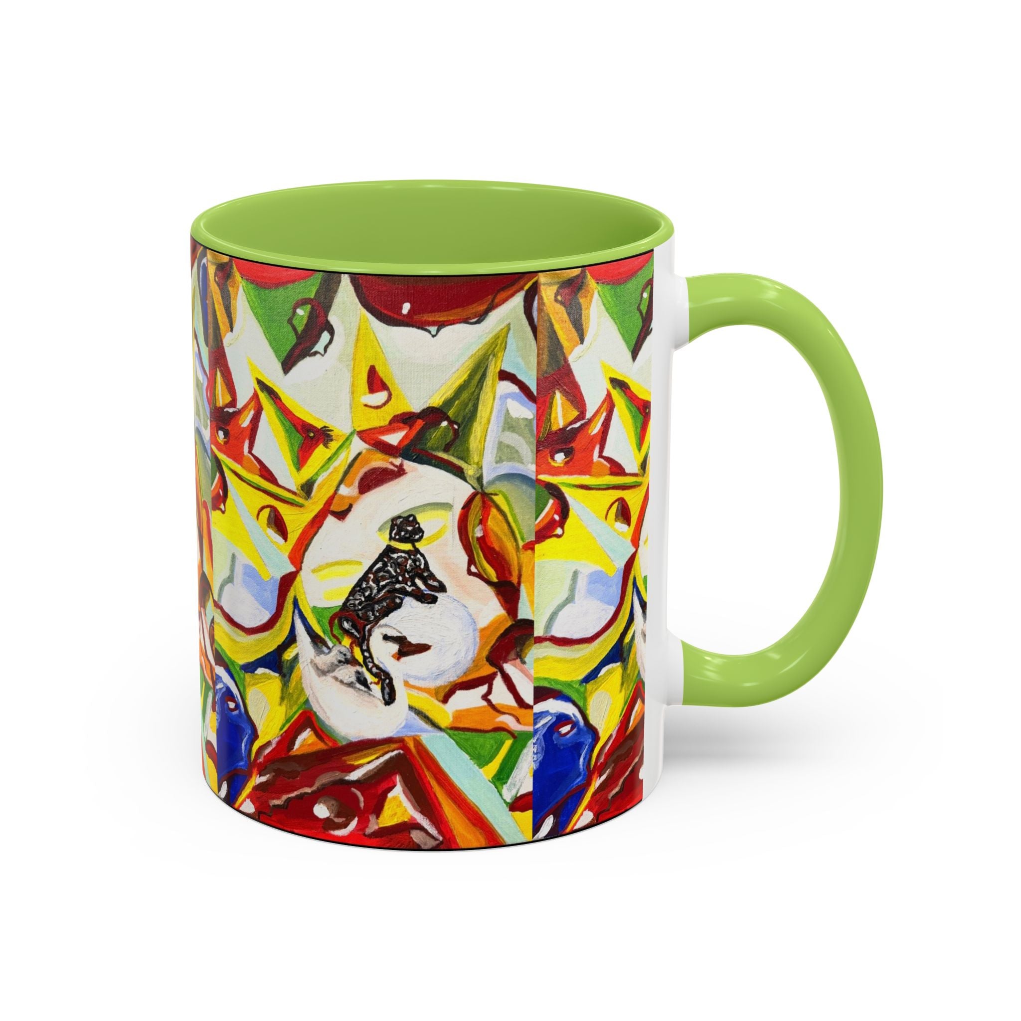 Abstract Colorful Art Coffee Mug — Vibrant Geometric Pattern