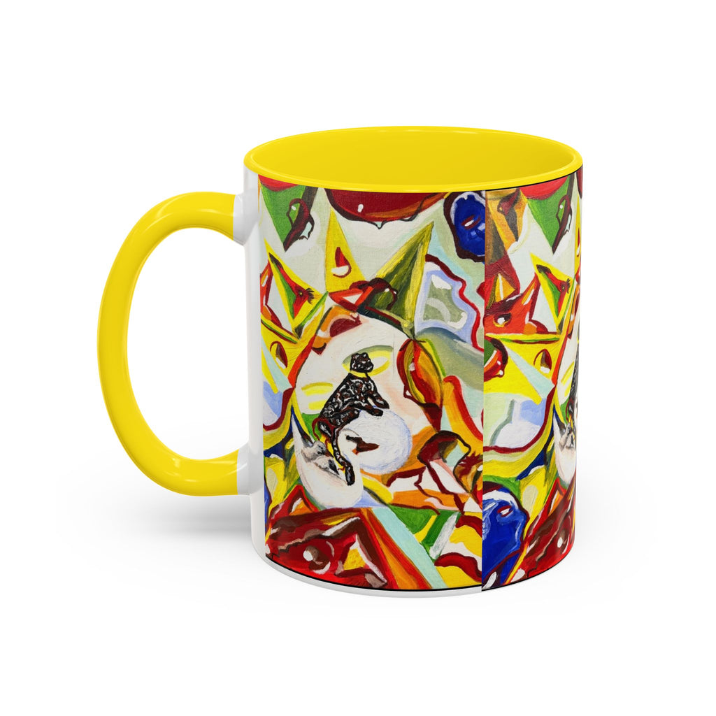 Abstract Colorful Art Coffee Mug — Vibrant Geometric Pattern