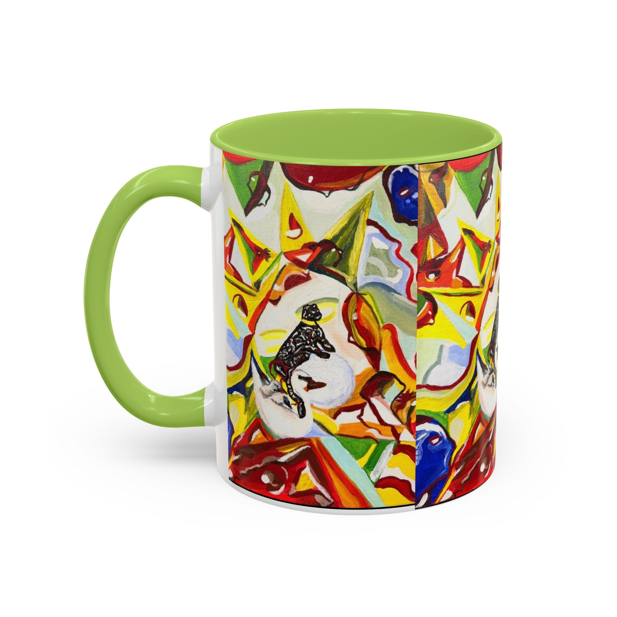 Abstract Colorful Art Coffee Mug — Vibrant Geometric Pattern