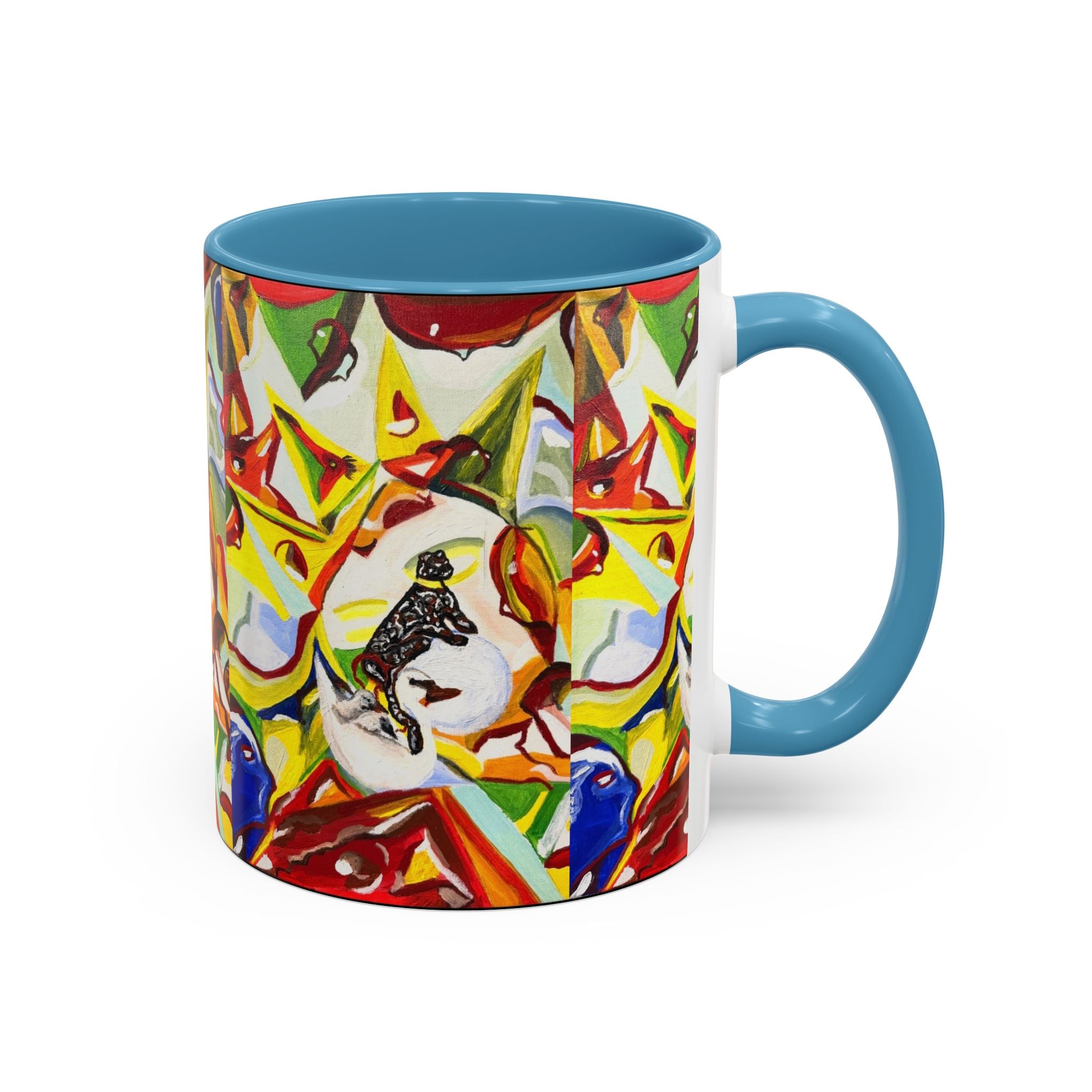 Abstract Colorful Art Coffee Mug — Vibrant Geometric Pattern
