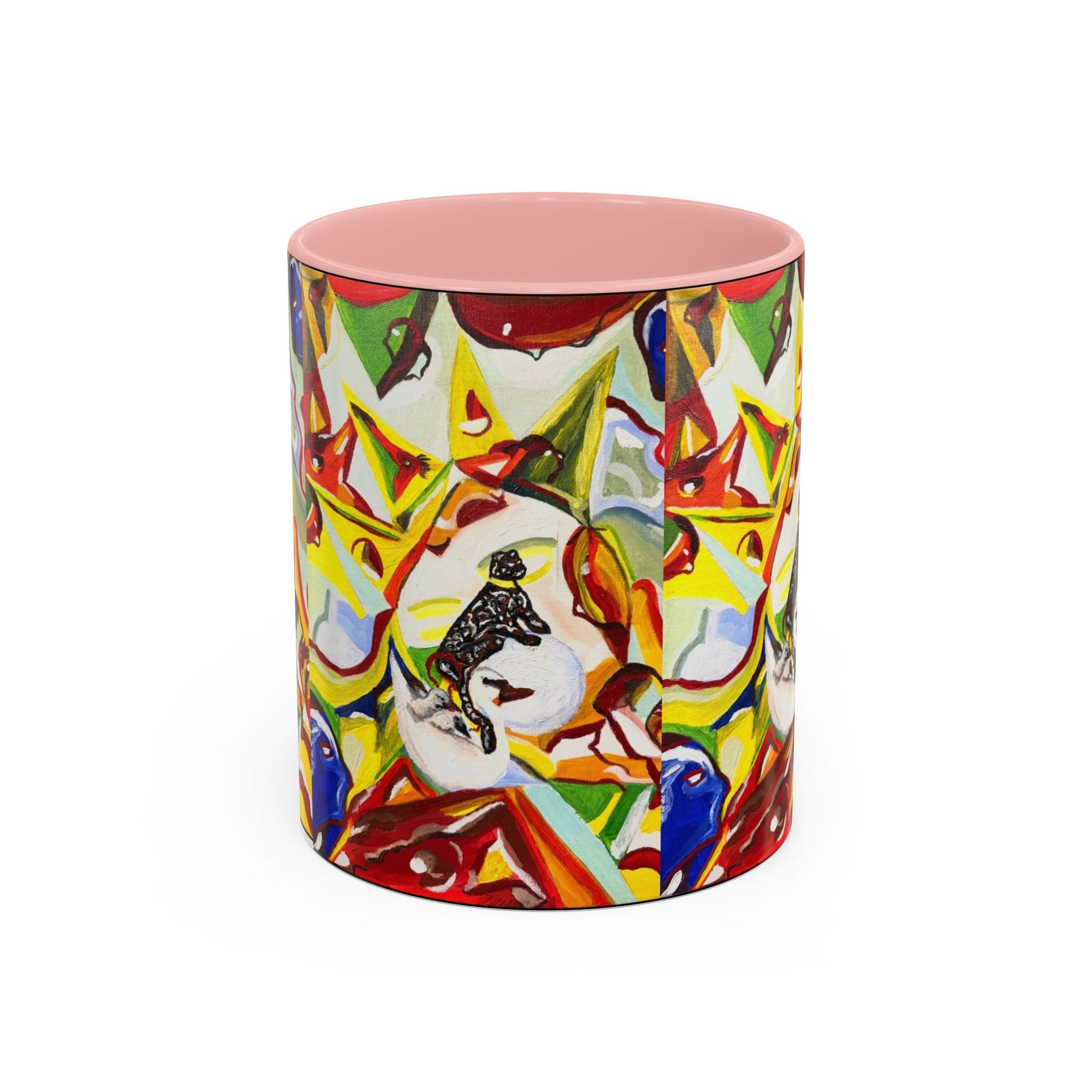 Abstract Colorful Art Coffee Mug — Vibrant Geometric Pattern