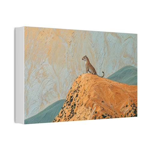 Cheetah on Desert Dune Stretched Canvas Wall Art (1.5" Depth)