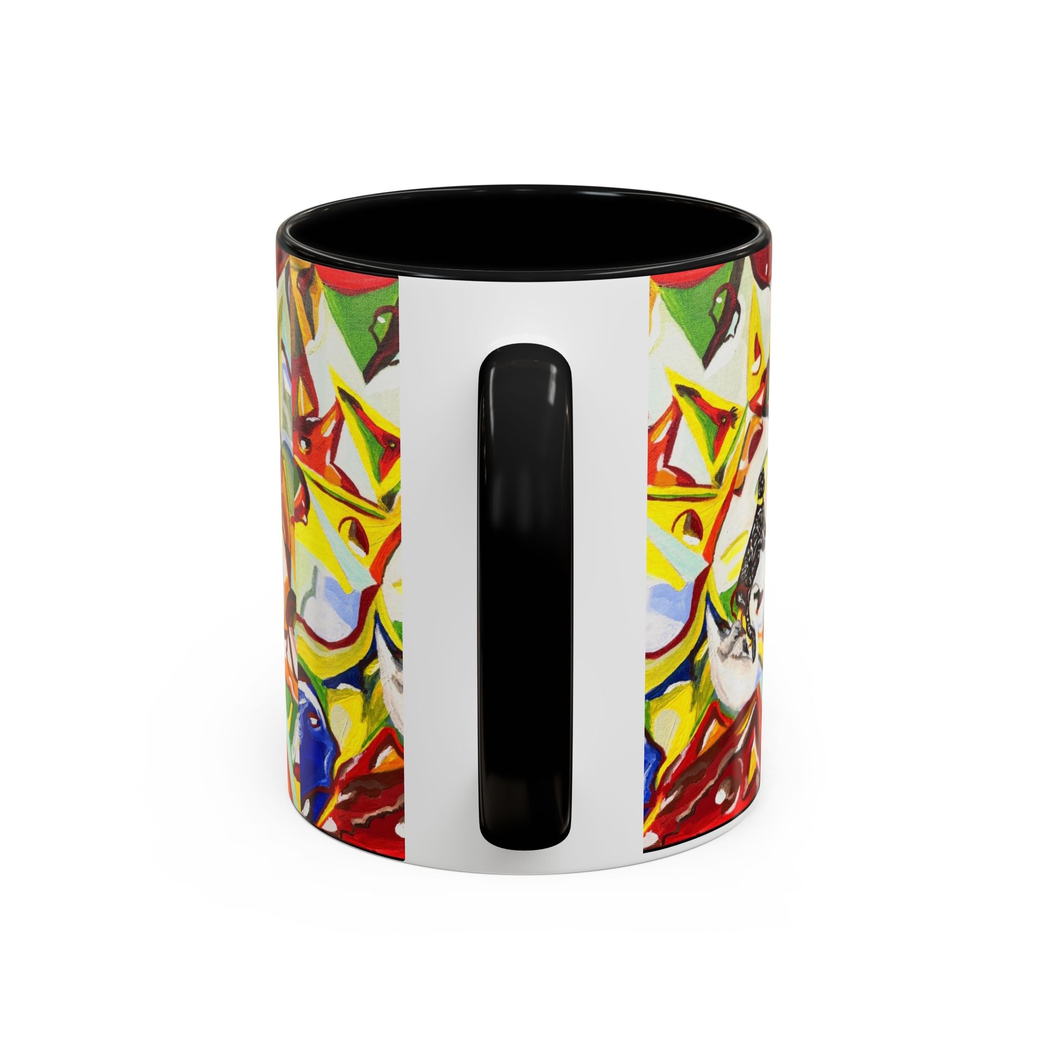 Abstract Colorful Art Coffee Mug — Vibrant Geometric Pattern