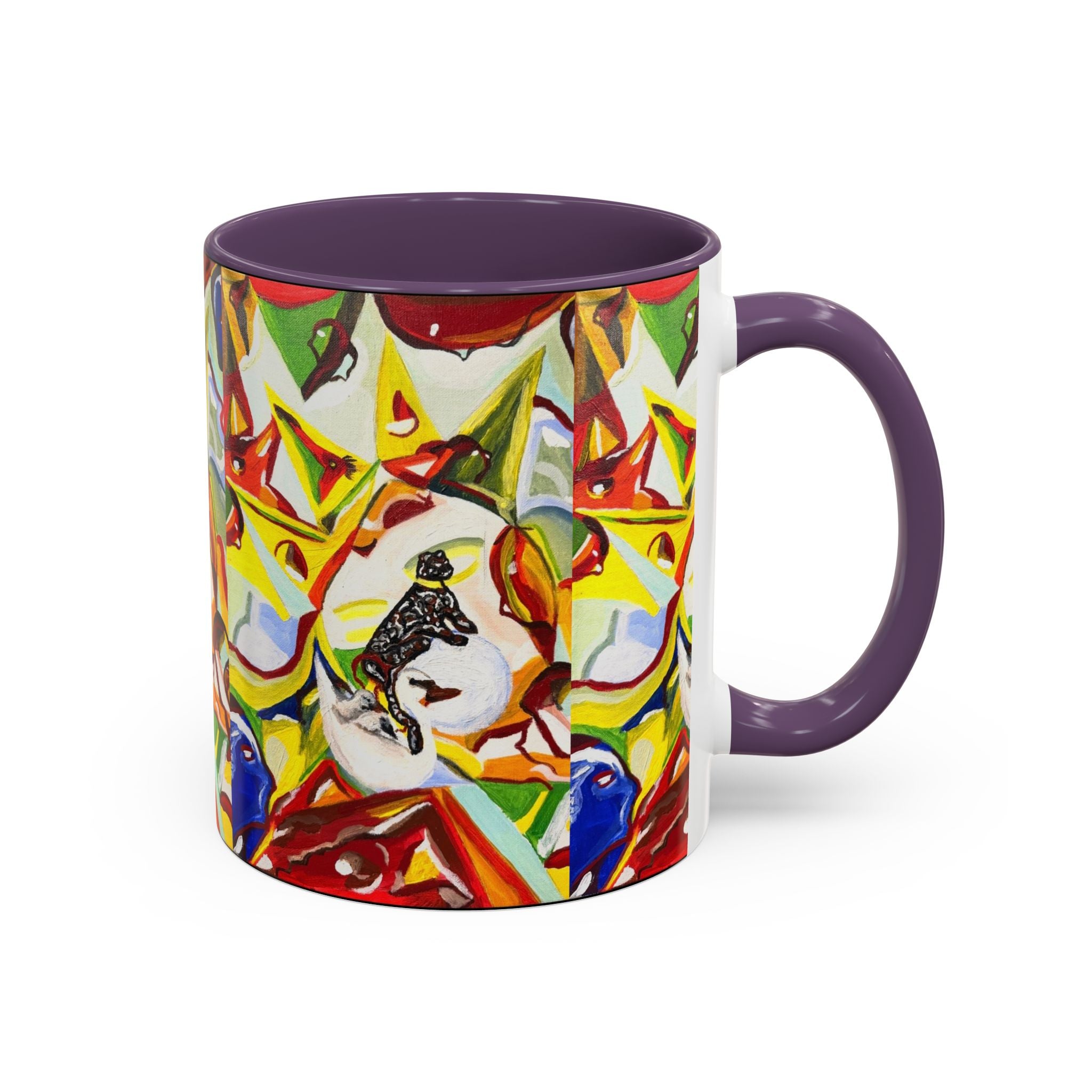 Abstract Colorful Art Coffee Mug — Vibrant Geometric Pattern