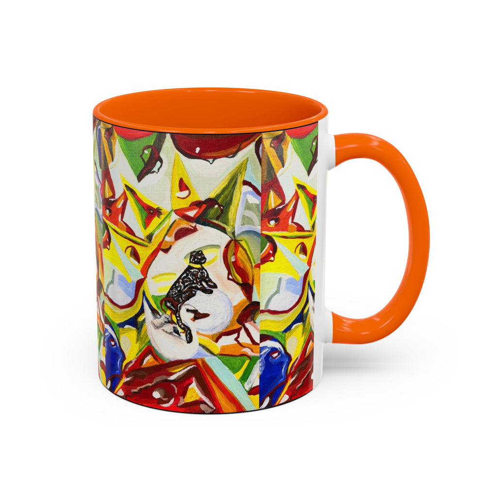 Abstract Colorful Art Coffee Mug — Vibrant Geometric Pattern