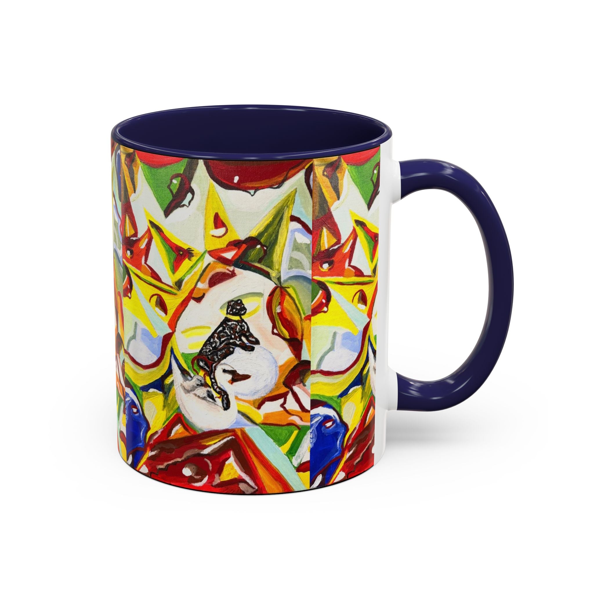 Abstract Colorful Art Coffee Mug — Vibrant Geometric Pattern