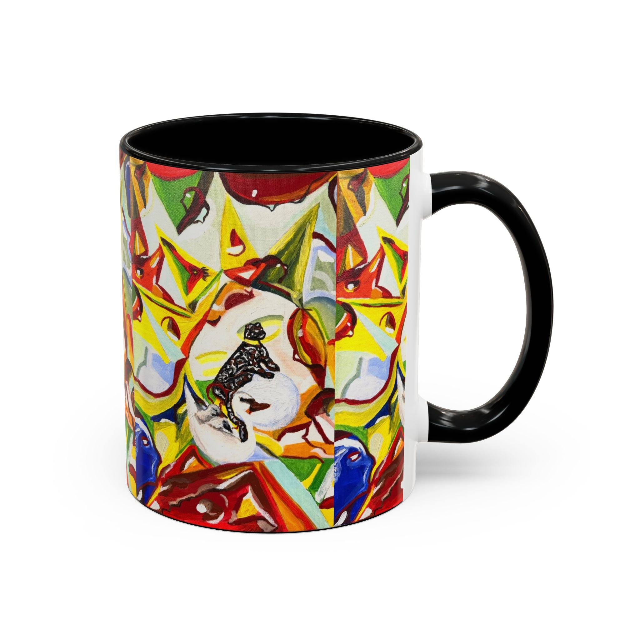 Abstract Colorful Art Coffee Mug — Vibrant Geometric Pattern