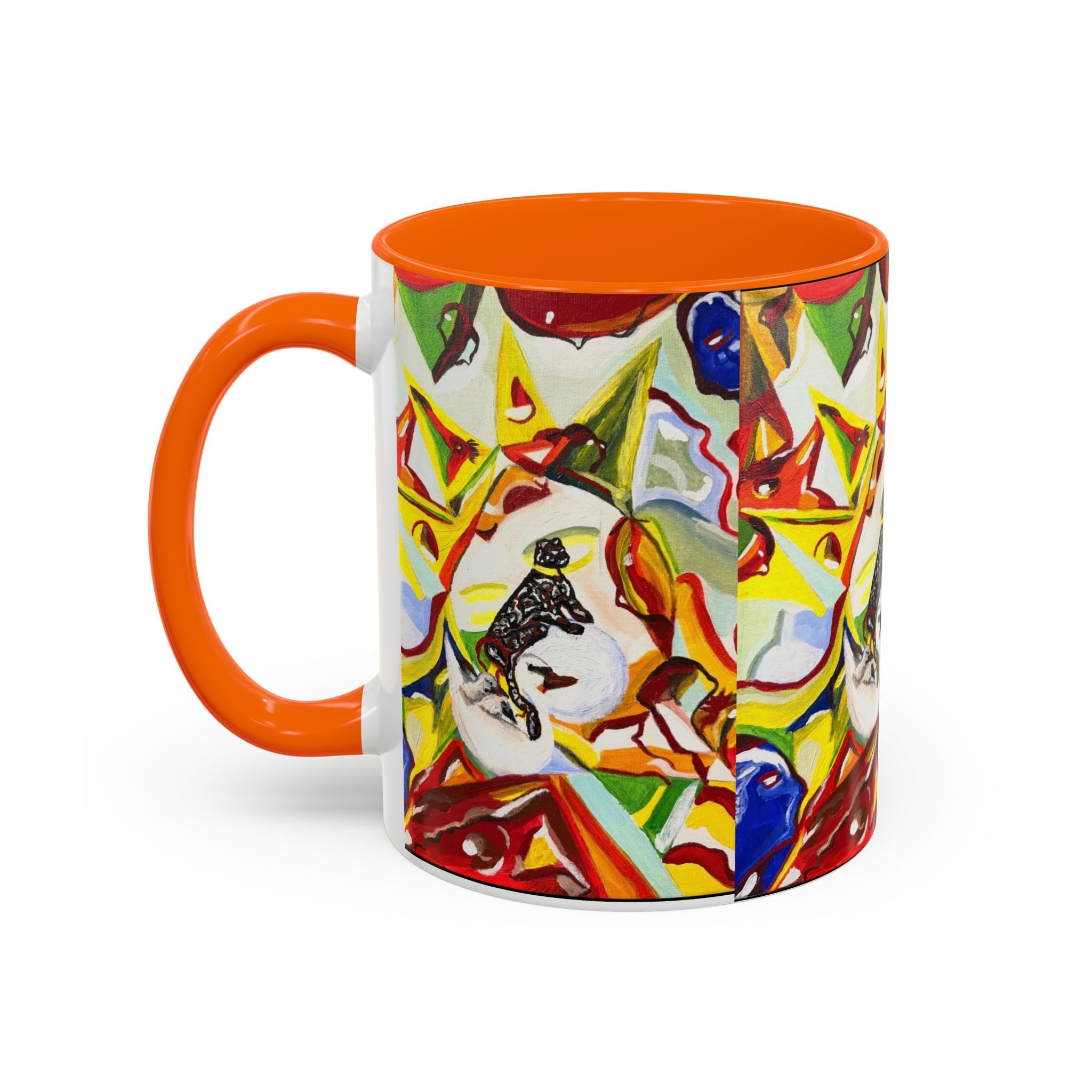 Abstract Colorful Art Coffee Mug — Vibrant Geometric Pattern