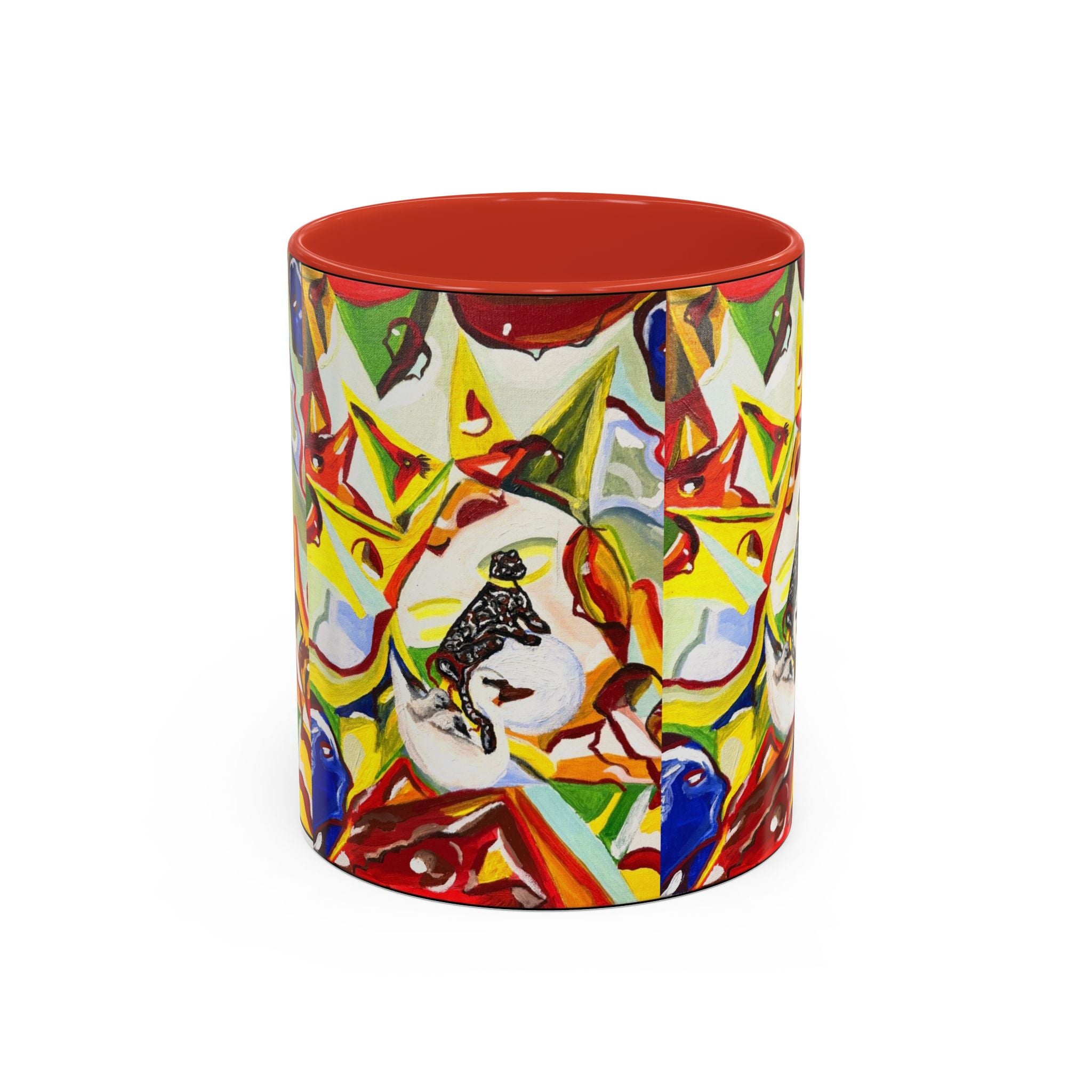Abstract Colorful Art Coffee Mug — Vibrant Geometric Pattern