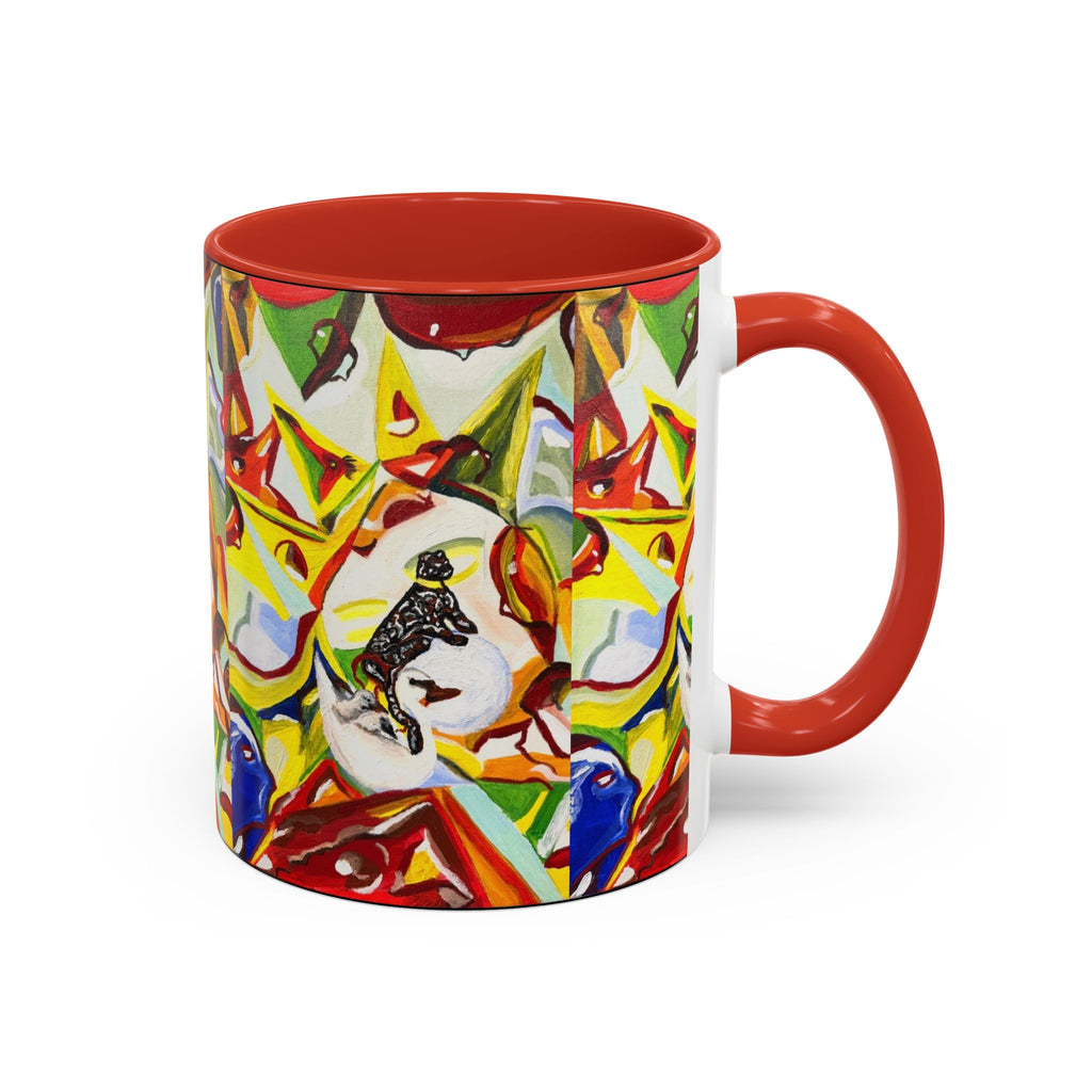 Abstract Colorful Art Coffee Mug — Vibrant Geometric Pattern
