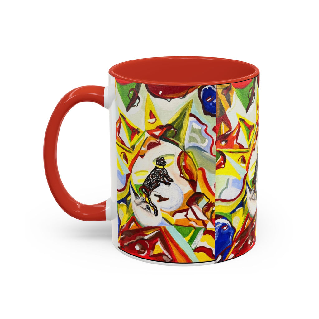 Abstract Colorful Art Coffee Mug — Vibrant Geometric Pattern