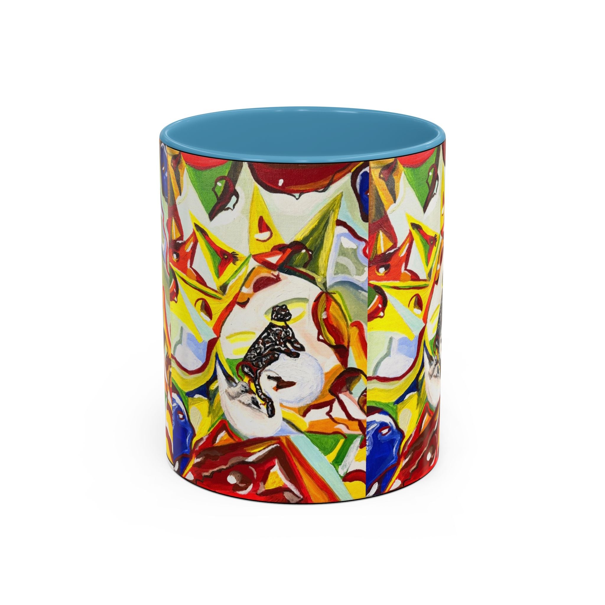 Abstract Colorful Art Coffee Mug — Vibrant Geometric Pattern