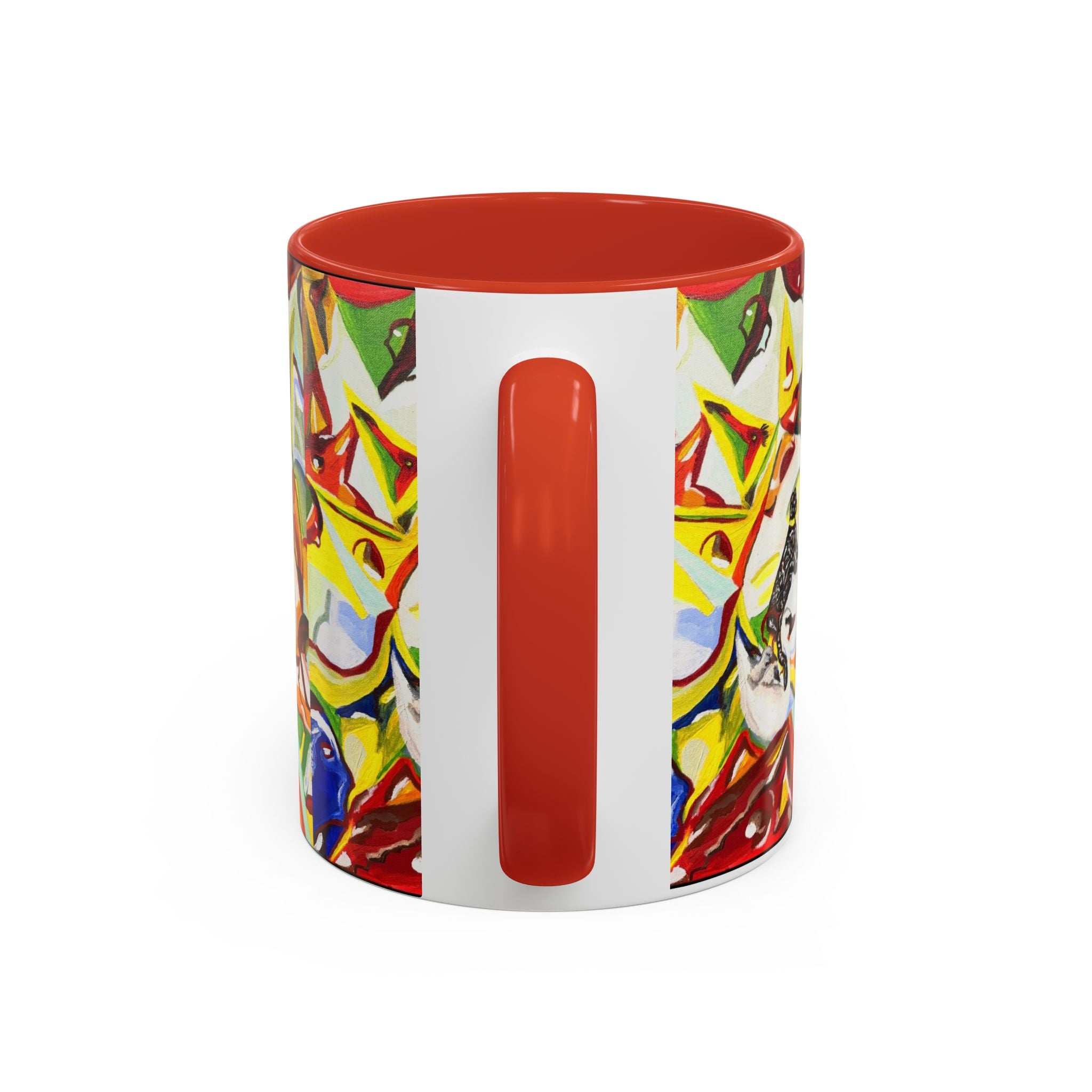 Abstract Colorful Art Coffee Mug — Vibrant Geometric Pattern