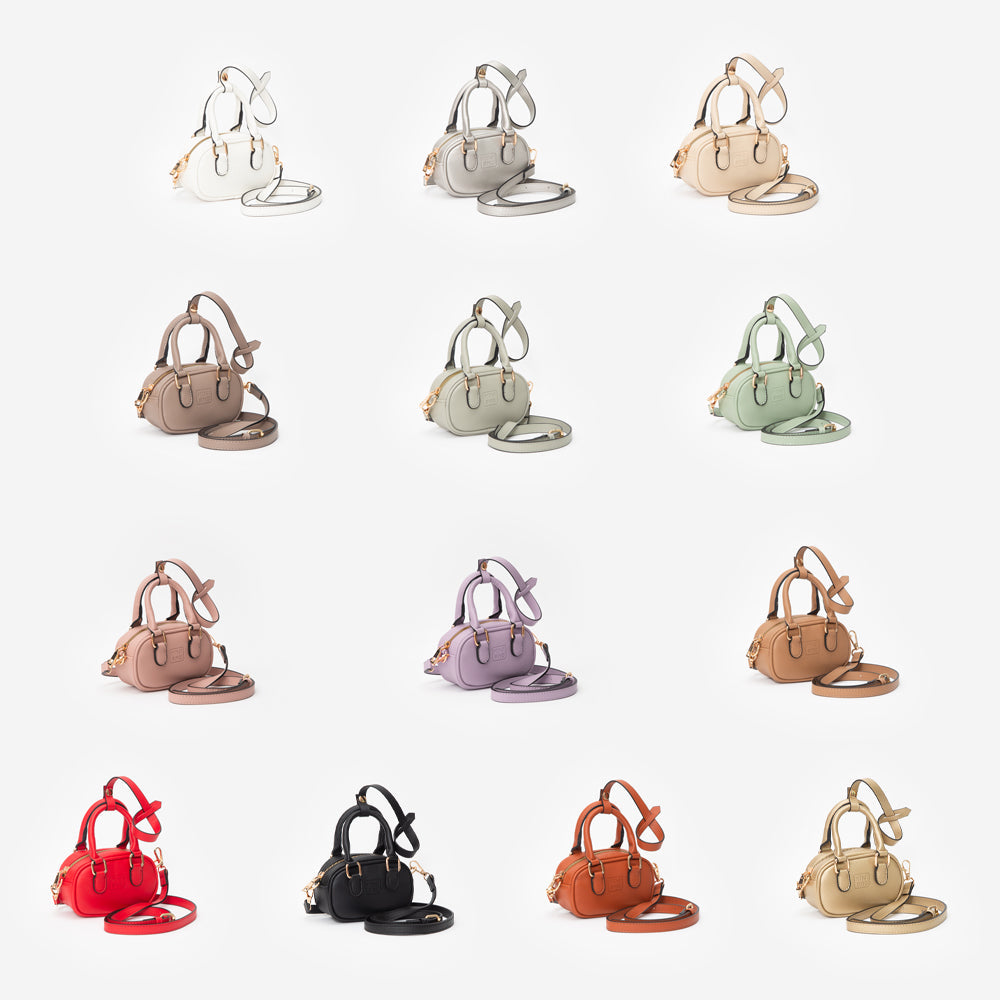 Mini Bag Charm — Faux Leather Crossbody Purse Charm (10 Colors)