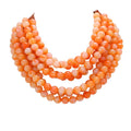 Chunky Beaded Statement Necklace — Multi-Strand with Magnetic Clasp
